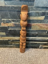 Vintage Unfinished Totem Pole 14” picture