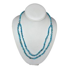 Vintage Double Strand Necklace Turquoise Nugget 22 Inch Blue Southwestern picture