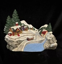 Stunning 1990 Tampa Bay Mold Co Glittery Winter Village-Rare picture