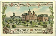 Normal Commercial Shorthand Telegraphy Colleges Chillicothe Missouri MO Ad Card picture