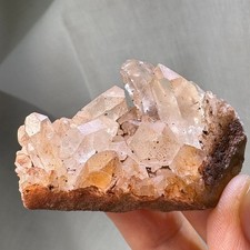 Natural Himalayan Pink Quartz Cluster Specimen Raw Mineral Heal Crystal picture