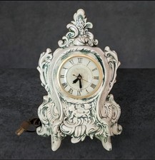 VTG Lanshire Victorian Style Electric  Porcelain Mantle Clock 11