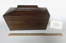 Vintage Froelich Mahogany Jefferson Monticello Tea Box & Stieff Pewter Scoop picture