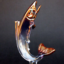 Rainbow Trout Fly Fishing Fish Figurine of Blown Glass  picture