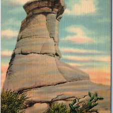 c1940s ND North Dakota Badlands Rock Capped Shale Formation Erosion No. Dak A220 picture