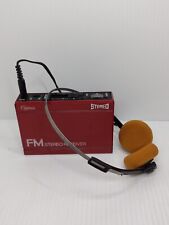 Caprice LW6000 Red Portable FM Stereo Radio Receiver W/ Headphones Tested picture