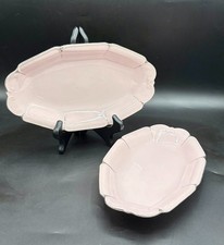 Antique 1930s Czech Art Deco Pink Porcelain Serving Dish Set C.S.L.S.A. Rare picture
