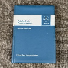 Mercedes Benz Tabellenbuch Personenwagen Service Manual December 1976 Vintage picture