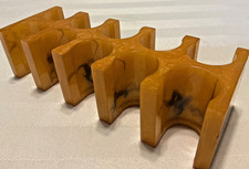 Art Deco Catalin Bakelite Poker Chip Caddy Butterscotch Marbled Swirl 151 grams picture