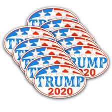 Trump 2020 American Flag Trump Sticker Decal Oval 10 Pack D& 5