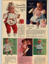 1965 PAPER AD Ideal Thumbelina Doll Spank Me Mattel Baby Pattaburp First Step picture