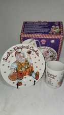 K-MART'S SANTA'S MAGICAL COOKIES PLATE AND CUP IN ORIGINAL BOX VINTG. picture