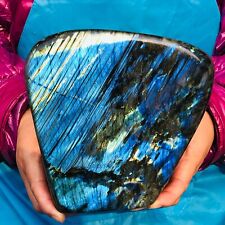 6.6LB Large Natural Gorgeous Labradorite Crystal Quartz Mineral Specimen heals picture