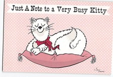 Postcard Just A Note To A Very Busy Kitty picture