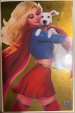Supergirl 1 Nathan Szerdy gold foil Wanted Comix exclusive picture