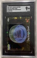 2025 TOPPS CHROME SPONGEBOB 25TH ANNIVERSARY SAPPHIRE THE BUBBLE BOWL /10   Sgc9 picture