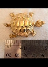 Vintage and Beautiful Helena Rubinstein Turtle Compact Gold Plated picture