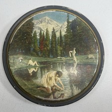 1920s Mount Rainier National Park Fairy Lake CANCO Antique Souvenir Tin NPS picture