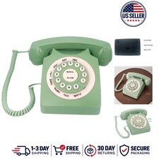 Retro Corded Landline Phone, Classic Vintage Old Fashion Telephone for Home &... picture