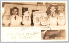 K36/ Columbia Missouri RPPC Postcard c1940s Paris Road Meat Market 399 picture