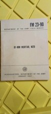 Vintage 1967 81-MM Mortar Field Book, FM 23-90 - Department Of The Army picture