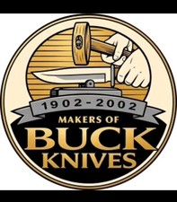 Buck  Knives  1902-2002  12-in Round Metal Sign 100th Anniversary Shop Garage picture