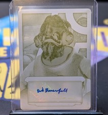 2017StarWars GalacticFiles Erik Bauersfeld Admiral Ackbar auto 1/1 PrintingPlate picture