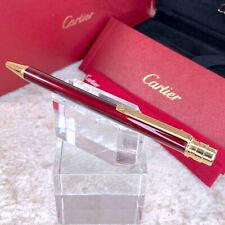 Authentic Cartier Ballpoint Pen Santos Bordeaux Enamel Finish with Case & Papers picture