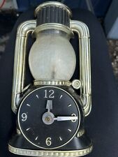 VTG Mastercrafters Model 137 Railroad Lantern Electric Clock w/ Flickering Flame picture