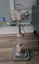 Art Deco Lighted Floor Lamp Cigar Lighter Ashtray Stand picture