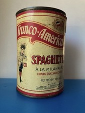 Scarce 1920s 1930s Franco American Spaghetti Can Campbell Soup Co. Camden N.J. picture
