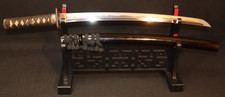 Antique 脇差 Wakizashi, Wide Cutting Hamon, Gunbai Fuchi Kashira 軍配縁頭, Edo Period picture