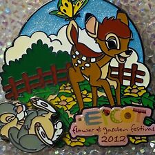 VTG Disney Pin DVC LE 1500 EPCOT Flower & Garden Festival 2012 Bambi Thumper picture