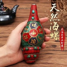 15cm Buddhism Nepal Dharma-sankha Tibetan Artifact Blow Musical Instrument picture