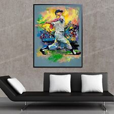 Sale MICKEY MANTLE Hand-Textured 36H X 24W Premium Canvas Giclee $795 Now $275 picture