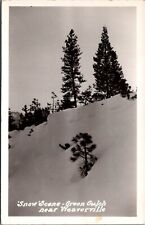 RPPC Weaverville CA Green Gulch Winter Snow Tree c1930-1940s photo postcard IQ18 picture
