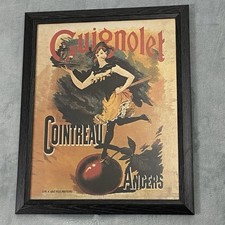 Vintage GUIGNOLET COINTREAU Framed 18 1/2