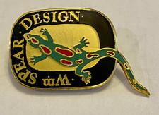 VTG 1985 PIN BROOCH WM SPEAR DESIGN JUNEAU ALASKA GECKO LIZARD DESIGN ENAMEL picture