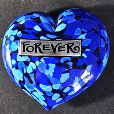 MAD ART GLASS FOREVER PAPERWEIGHT, Cast Glass, 4 1/2