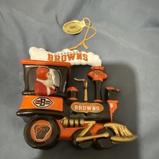Danbury Mint Cleveland Browns Holiday Express Christmas Ornament Train 2005 picture