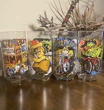 Vintage 1981 The Great Muppet Caper McDonald's 4 Drinking Glasses Set Of 4 picture