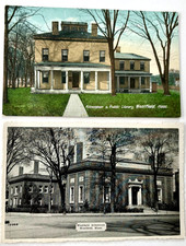 2 Vintage Westfield, MA. Atheneum Public Library Postcards Unused picture