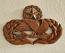 Hand-Carved Air Force Eagle Wall Plaque — J R House of Plaques — 15