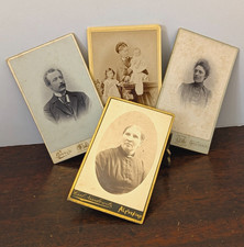 Lot of 4 Antique European CDV Photos Sweden Germany Victorian Family Portraits picture