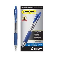 Pilot G2 Premium Gel Roller Pens x Fine Pt Blue 0.5   12 Pens New In Box 31003 picture