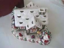 Villeroy & Boch Village Tea Light Santa's Decolights Children Birds House Trees picture