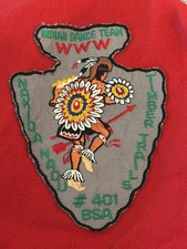 RARE Old OA Lodge 401 WWW Nakida Naou 8”  J1 patch famous Indian Dance Team  picture