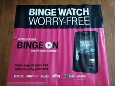 GREAT Rare T-MOBILE Advertisement Vinyl Banner. HBO 