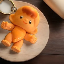 Vintage Tinkle Tots Monchy Monchhichichi 2” Baby Boy MONKEY Keychain Doll Toy picture