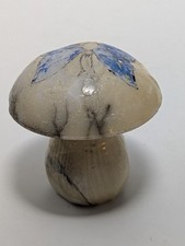 UNUSUAL VINTAGE 80S G  POTTERY FLORAL CARVED STONE  MUSHROOM TOADSTOOL picture